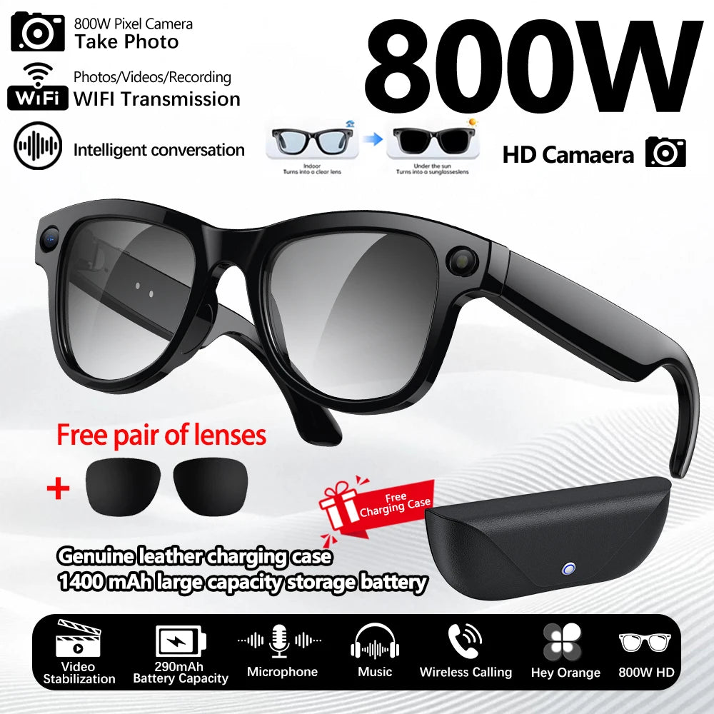 AI Smart Glasses | Camera, Translation & Bluetooth Audio | Braviixx