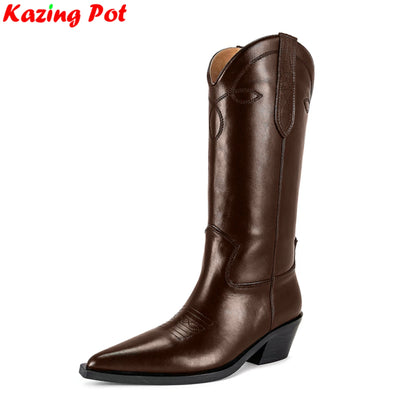Western Boots | Embroidery & 7 cm Heel | Braviixx