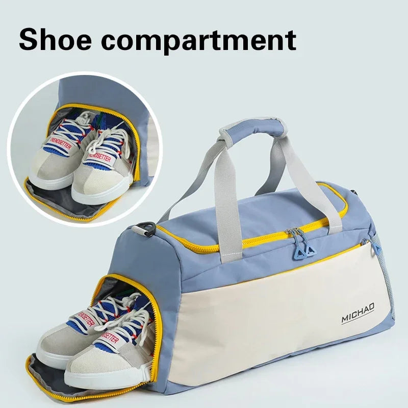Colourblock Gym Duffel Bag | Separate Shoe Compartment | Braviixx