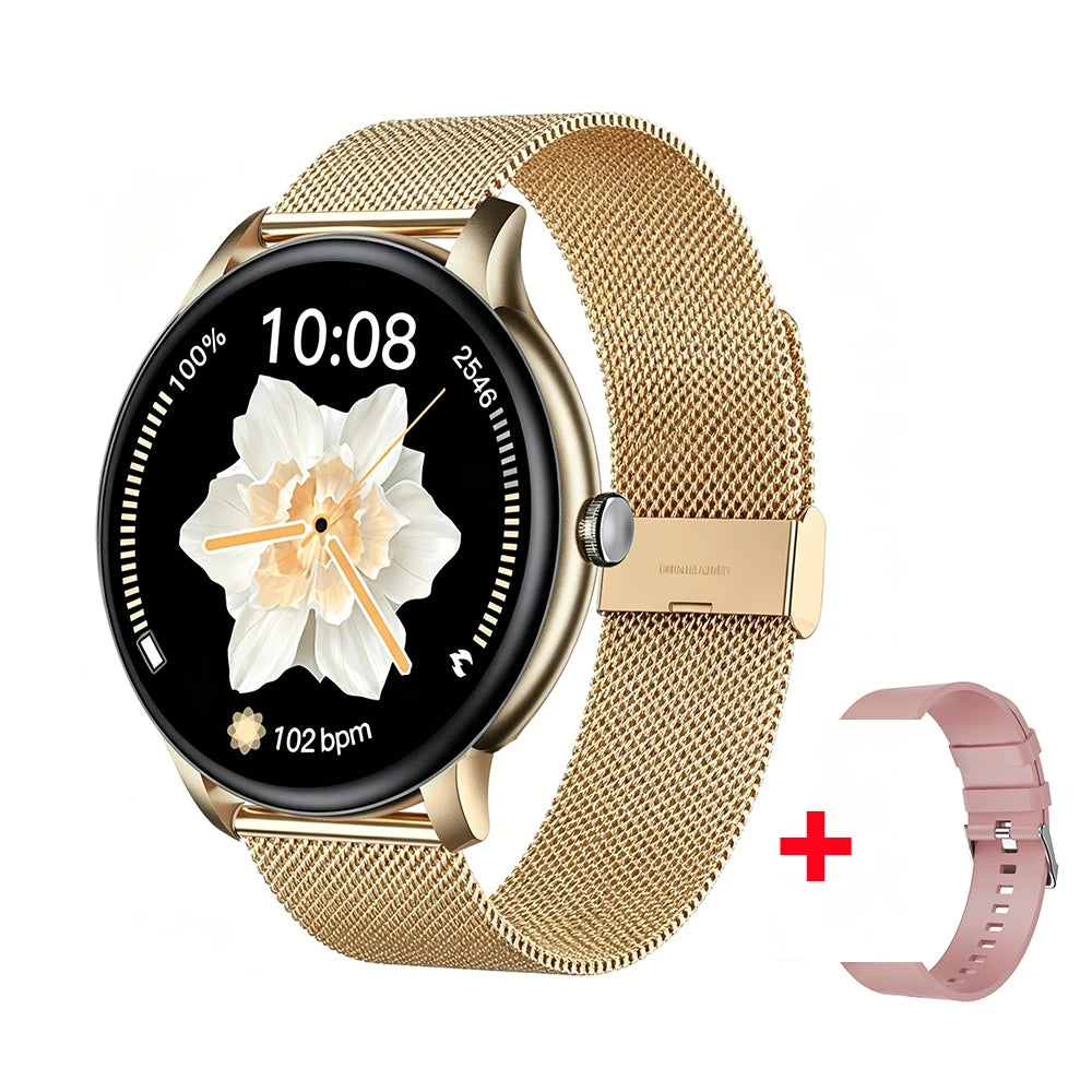 Round Smart Watch with Bluetooth Calling & Custom Watch Faces | Braviixx