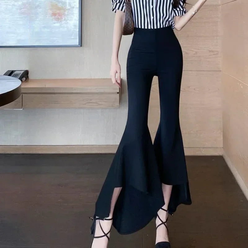 Woman Trousers Spring Autumn Flare Pants for Women New In Chic and Elegant Outfits G Harajuku Trends 2025 Korean Fashion 90s Xxl