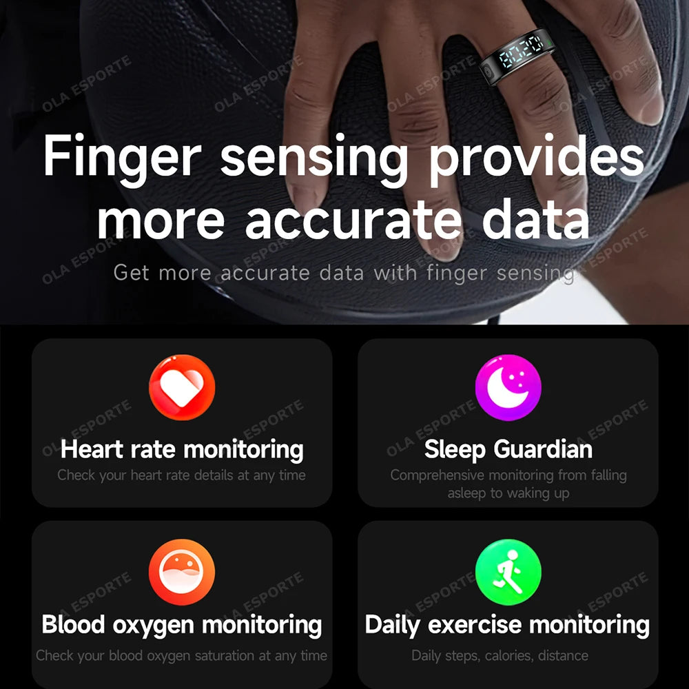 Screen Display Smart Ring with Activity Tracking | Braviixx