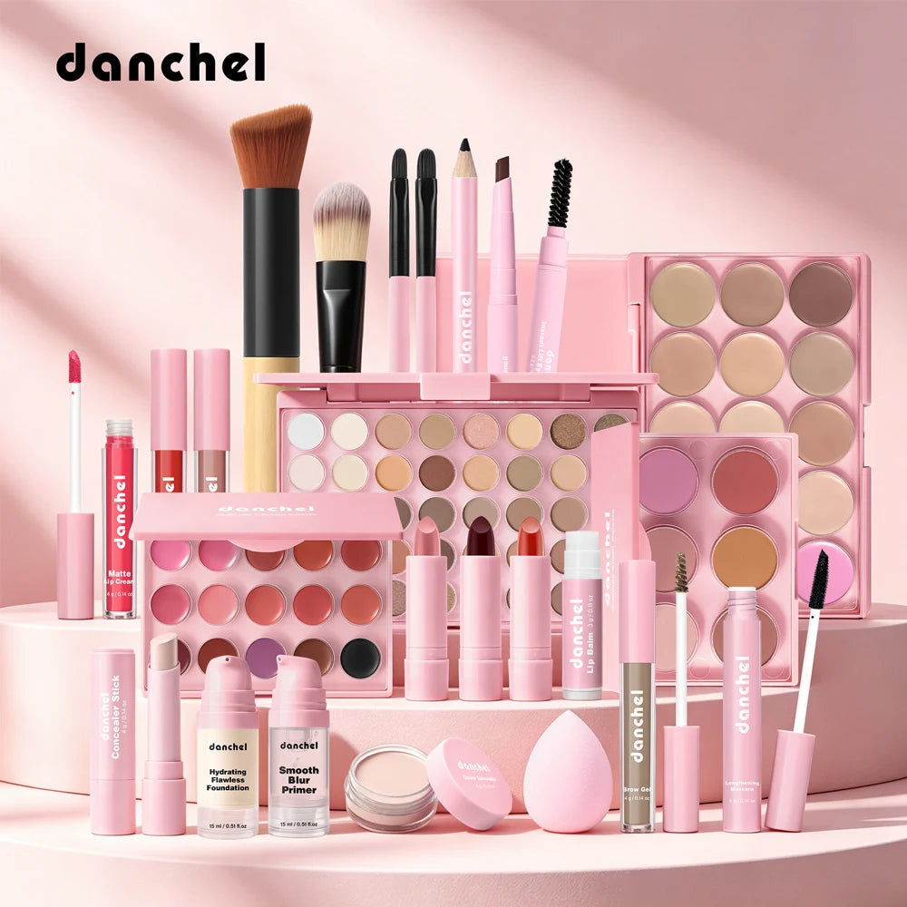 All-in-One Makeup Kit | 40-Color Palette, Blush, Lips & Tools | Braviixx