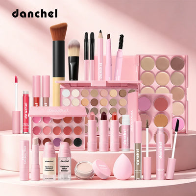 All-in-One Makeup Kit | 40-Color Palette, Blush, Lips & Tools | Braviixx