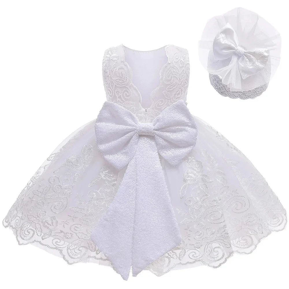 Baby Girls Princess Party Dress | Sleeveless Bow Ball Gown | 3M–24M | Braviixx