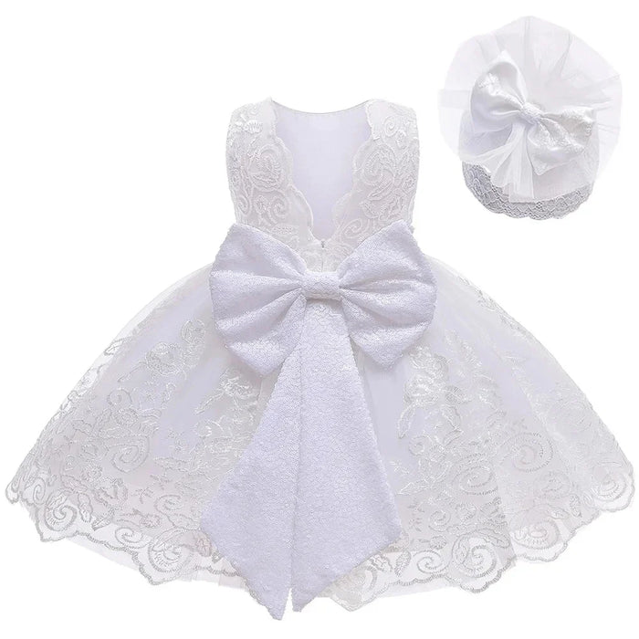 Baby Girls Princess Party Dress | Sleeveless Bow Ball Gown | 3M–24M | Braviixx