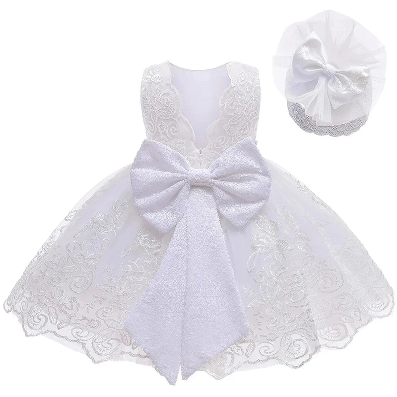Baby Girls Princess Party Dress | Sleeveless Bow Ball Gown | 3M–24M | Braviixx