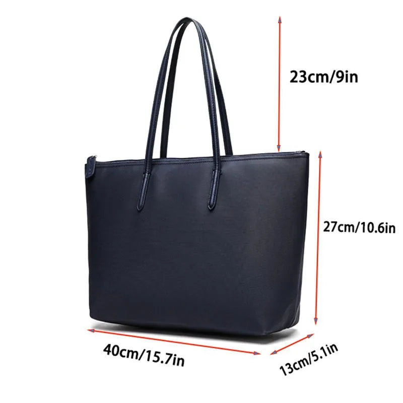 Textured Zip-Top Tote Bag | Twin Shoulder Handles | Braviixx