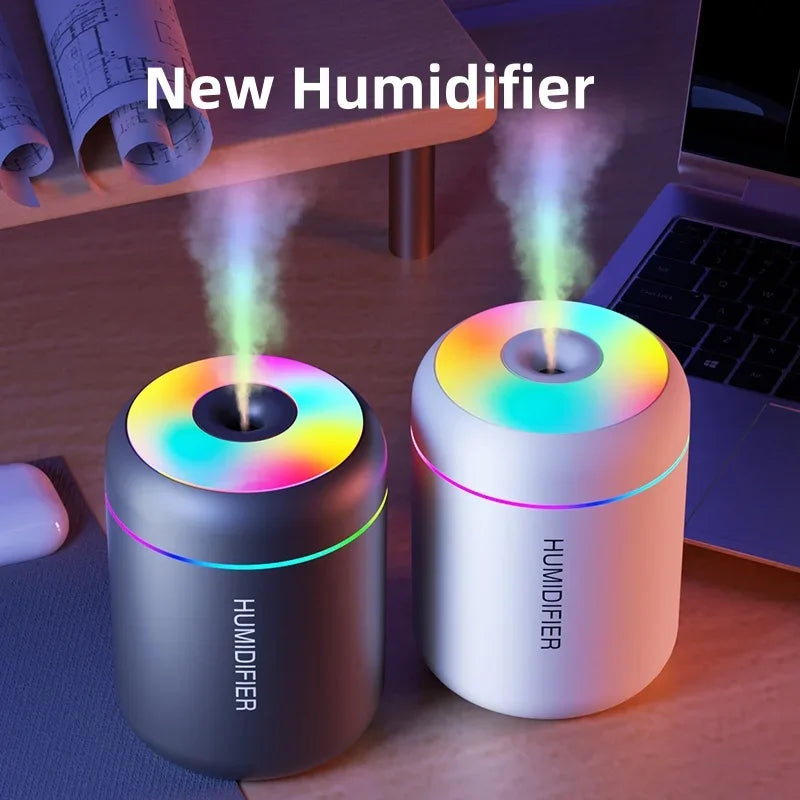 Mini USB Humidifier | 180 ml Tank & Colourful Lighting | Braviixx