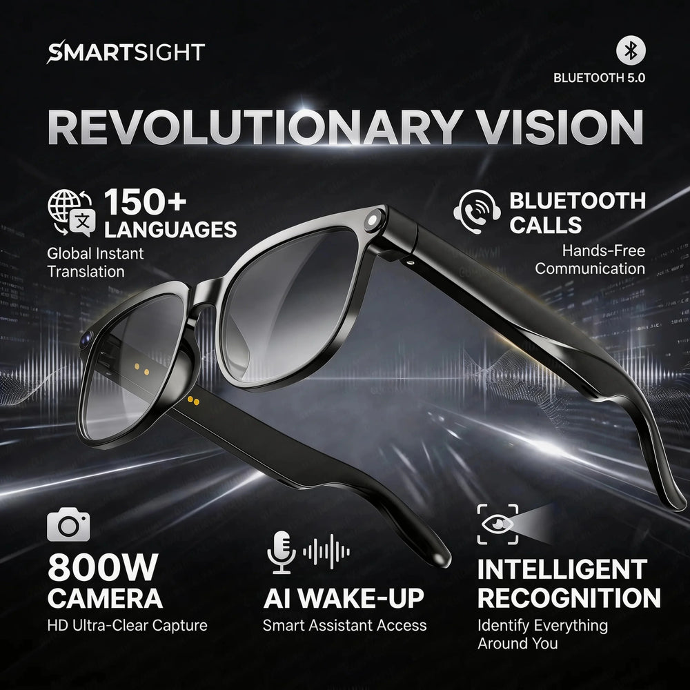 800W AI Camera Smart Glasses with Bluetooth Calling | Braviixx
