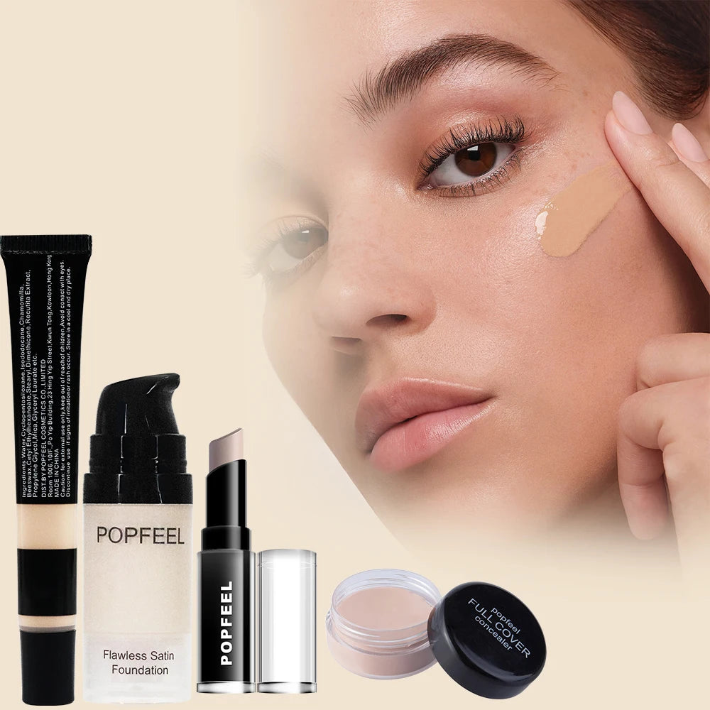 All-in-One Makeup Kit | Eyeshadow, Foundation, Primer & Lip Gloss | Braviixx