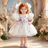 Toddler Baptism Party Baby Girls Dress Elegant Flower 1st Birthday Wedding Princess Dress Girl Christening Bridesmaids Prom Gown