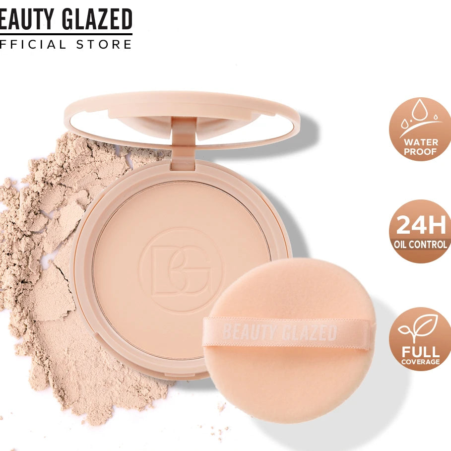 Oil Control Matte Pressed Face Powder | Long Lasting Flawless Setting Powder with Mirror | Braviixx