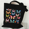 Vintage Skull & Floral Canvas Tote Bag | Butterfly Print Shoulder Bag | Braviixx