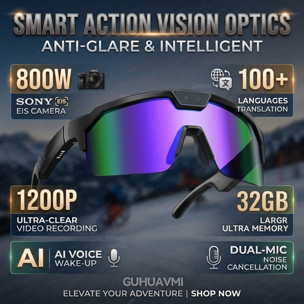 AI Camera Smart Glasses with Bluetooth Audio | Braviixx