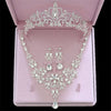Bridal Crystal Jewellery Set | Tiara, Necklace & Drop Earrings | Braviixx