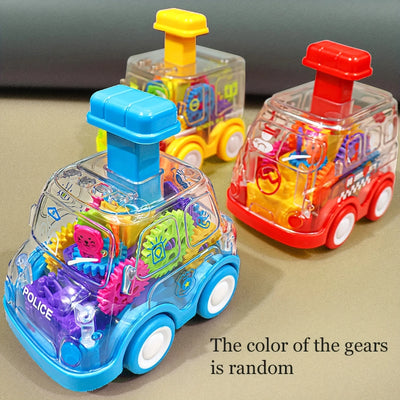 Transparent Gear Press-and-Go Toy Car | Braviixx