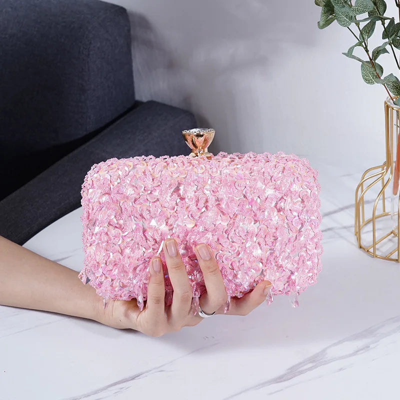 Women's Beaded Evening Clutch | Sequin Detail | Braviixx