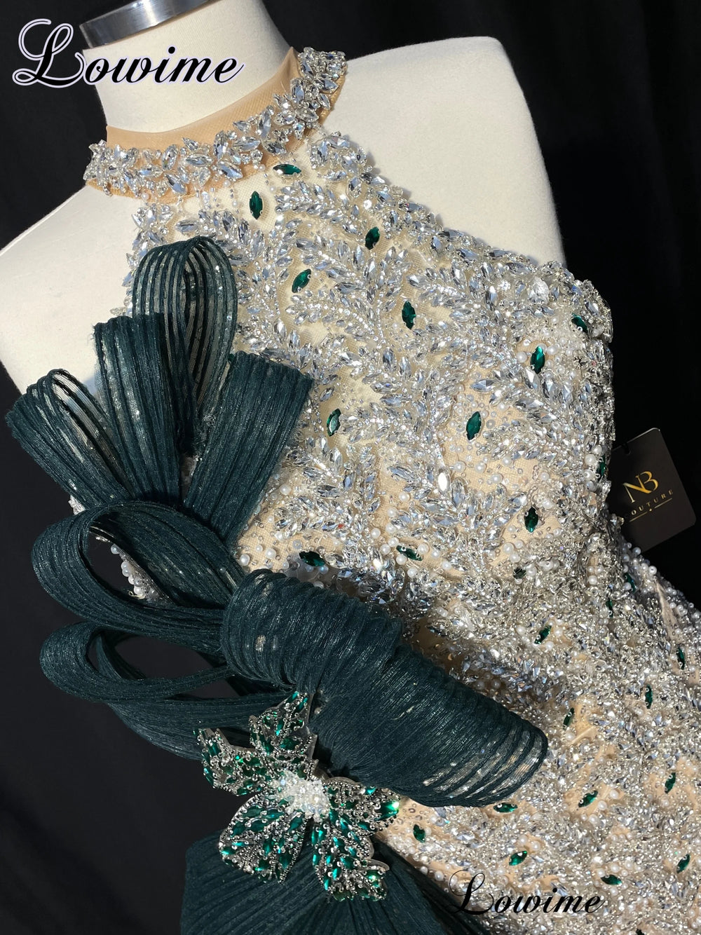 Embellished Halter Mermaid Gown | Sculpted Side Detail | Braviixx