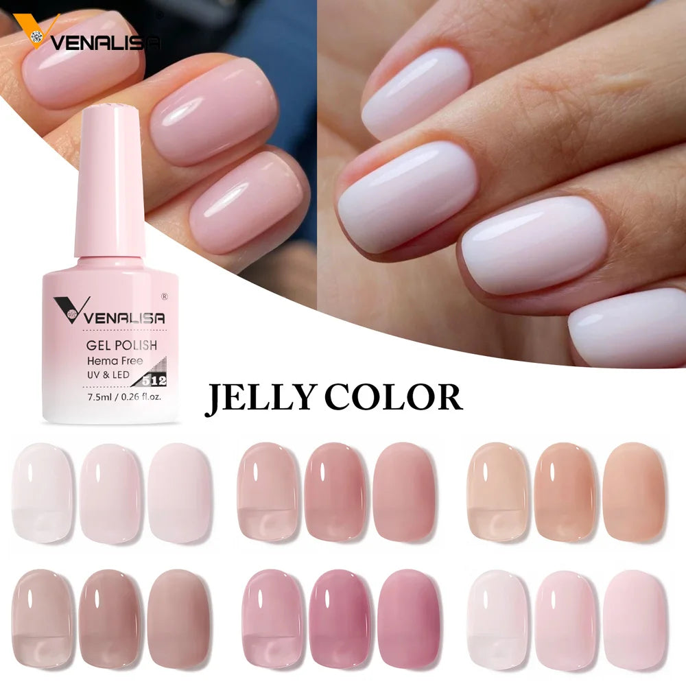 6-Piece UV/LED Gel Nail Polish Kit | 14 Color Sets | Braviixx