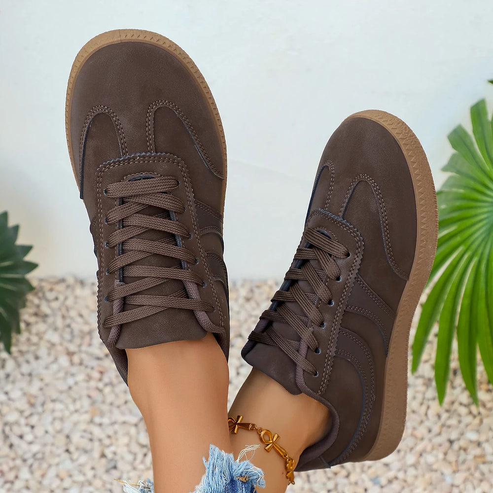 Women's Retro Platform Sneakers | Lace-Up Thick Sole Vulcanized Shoes | 3 Colors | EU 36–43