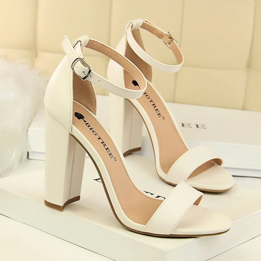 Ankle-Strap Block Heel Sandals in Eight Colors | Braviixx – Braviixx Store