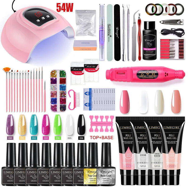 UV/LED Nail Extension Gel Kit | 7 Manicure Set Options | Braviixx