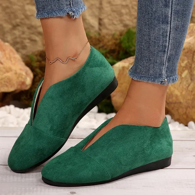 Women's Slip-On Flat Loafers – Round Toe Slip-On Soft Sole | 5 Colors | EU 36–43