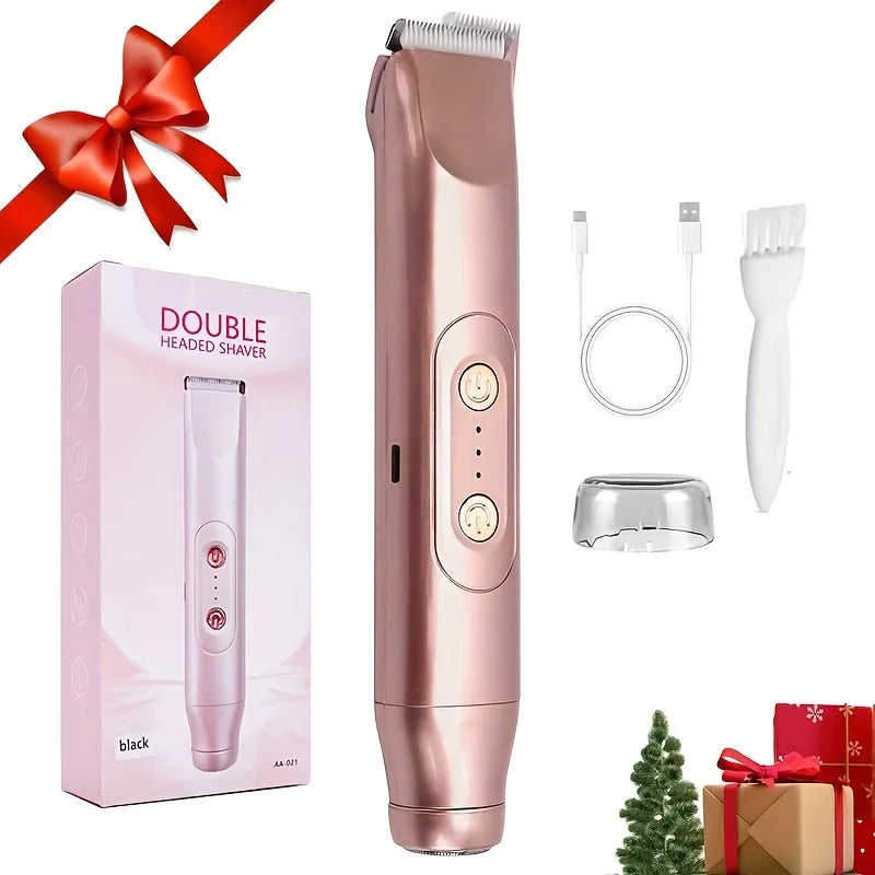 2-in-1 Women's Electric Shaver | Dual-Ended Face & Body Trimmer | Braviixx