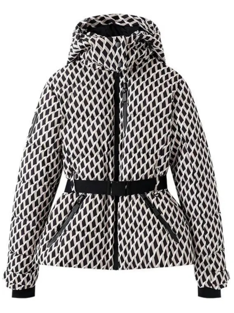 Women's Belted Hooded Padded Jacket | Zip Pockets | Braviixx