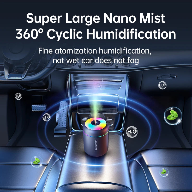 Mini USB Humidifier | 180 ml Tank & Colourful Lighting | Braviixx