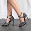 Women's Rhinestone Latin Dance Heels | Braviixx