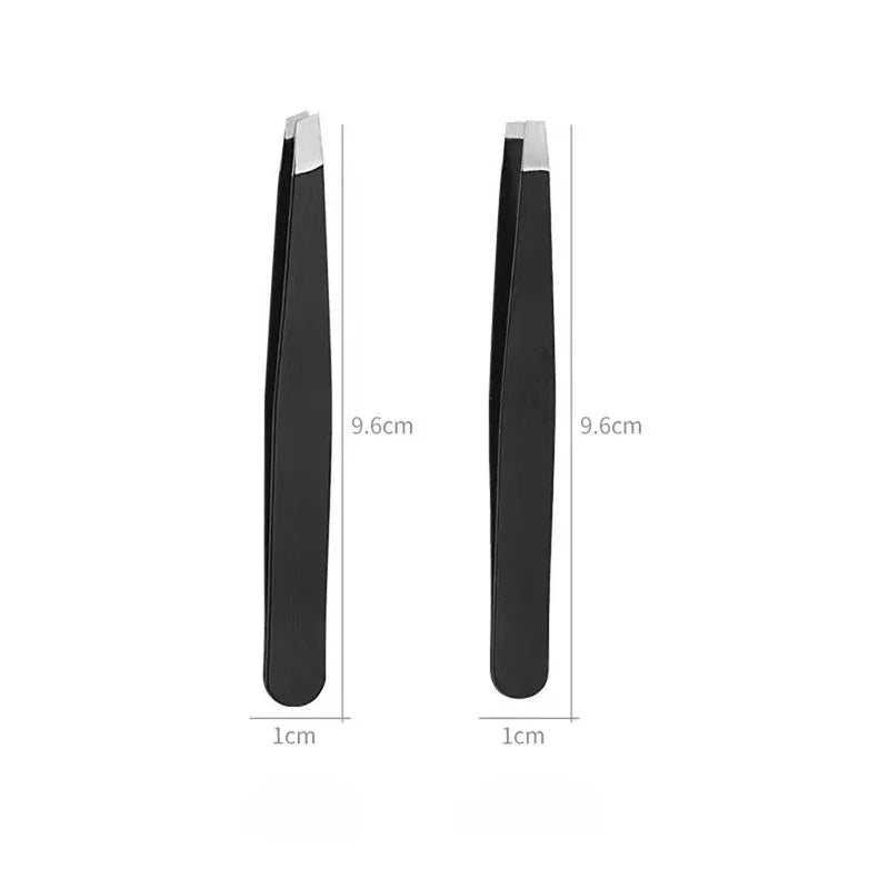 Stainless Steel Eyebrow Tweezer | Slant Tip · Flat Tip | Eyelash Application · Ingrown Hair Removal | Braviixx