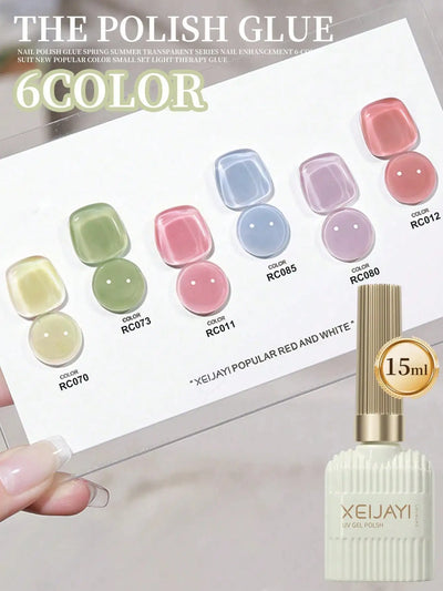 6-Color Gel Nail Polish Set, 15ml Bottles | Braviixx