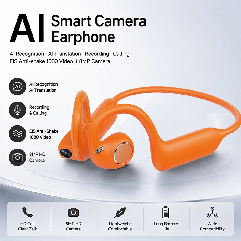 Camera Open-Ear Earphones with AI Translation | Braviixx