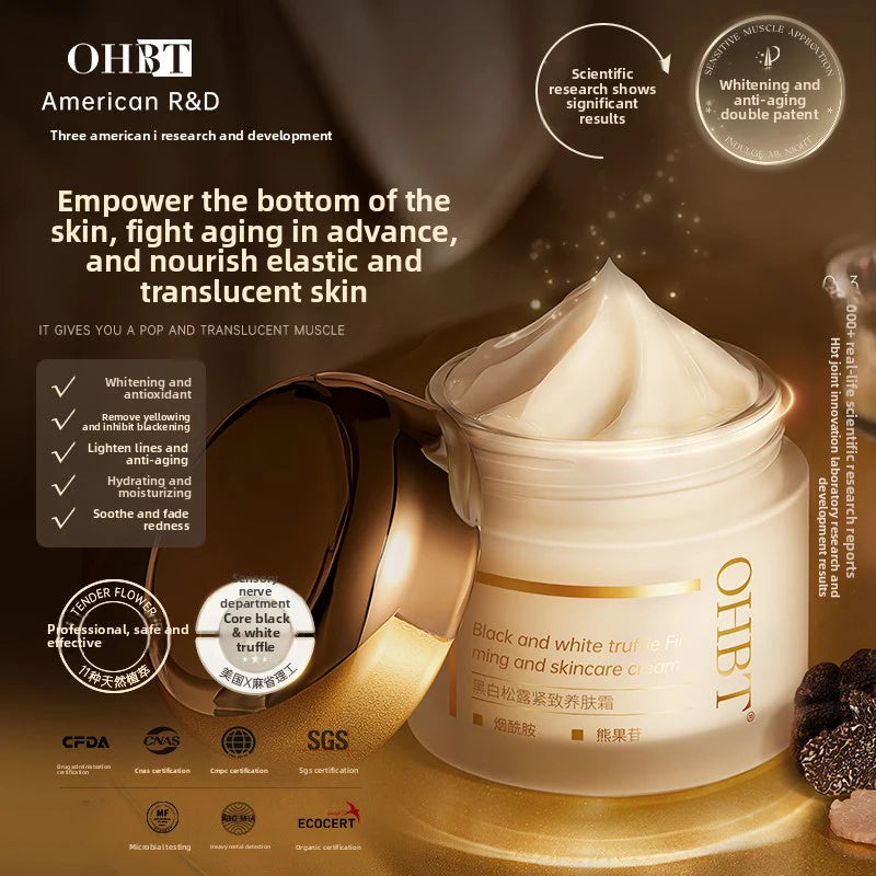 OHBT Truffle Firming Moisturizing Face Cream 60g, Bearberry Moisturizing Face Cream, Niacinamide Whit Face Cream