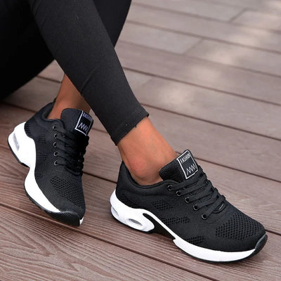 Women's Chunky Platform Mesh Sneakers | Air Cushion Sole | Breathable Lace-Up | EU 36–42