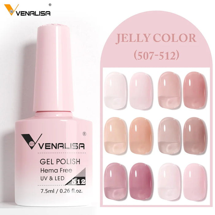 6-Piece UV/LED Gel Nail Polish Kit | 14 Color Sets | Braviixx