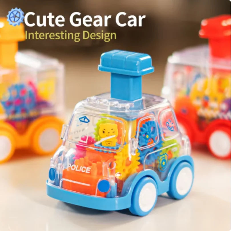 Transparent Gear Press-and-Go Toy Car | Braviixx