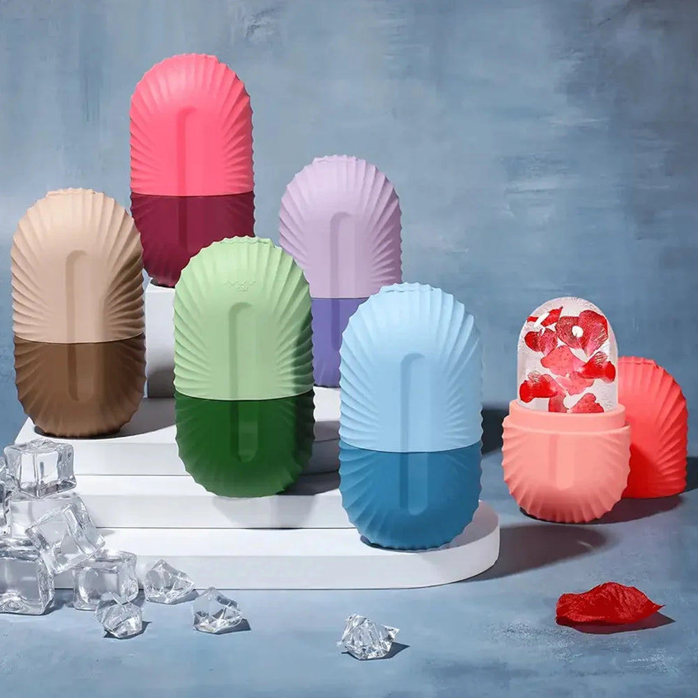 Silicone Ice Roller & Face Ice Tray | Anti-Puffiness Facial Massage Beauty Tool | 10 Colours