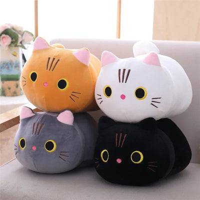 Cute Cat Plush Pillow & Sofa Cushion | Kawaii Stuffed Animal Toy | 20cm | Braviixx