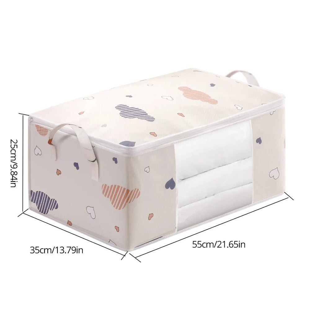 Foldable Clothes Storage Bag | Bedding Organiser with Window | Braviixx