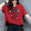 2026 New in T-shirts for Women Personality Fashion Irregular Design Tops Letters Printed Short Sleeved T-shirt Loose Versatile T