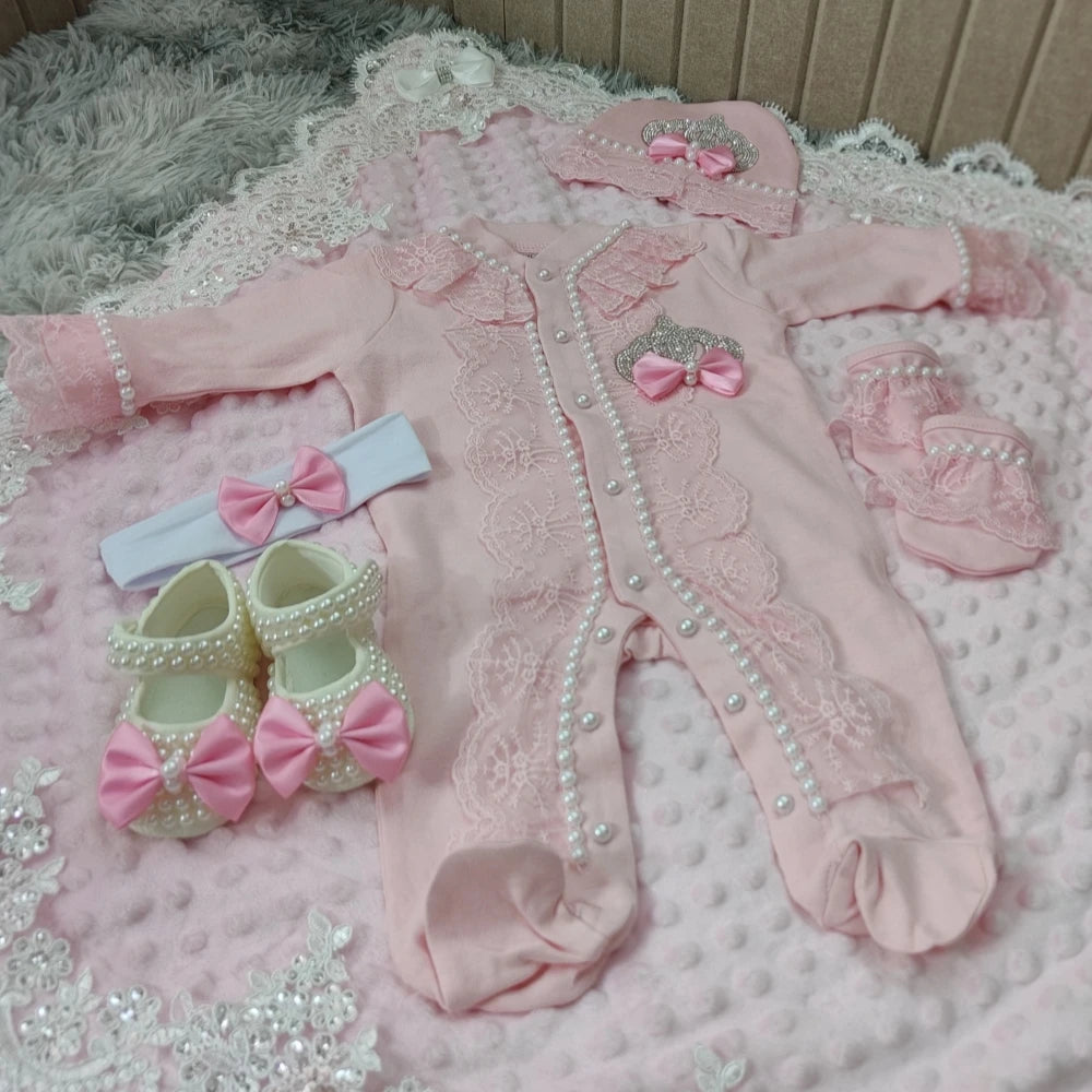 Baby Girl 5-Piece Coming-Home Outfit Set | Braviixx