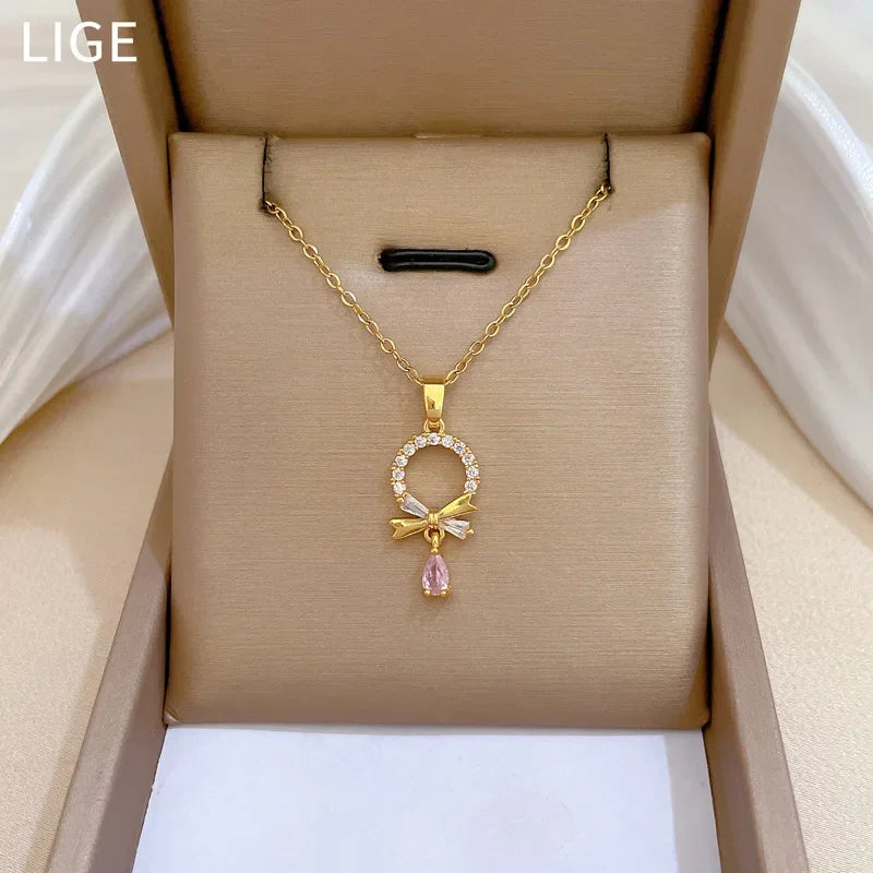 Geometric Zircon-Style Necklace & Set Options | Braviixx
