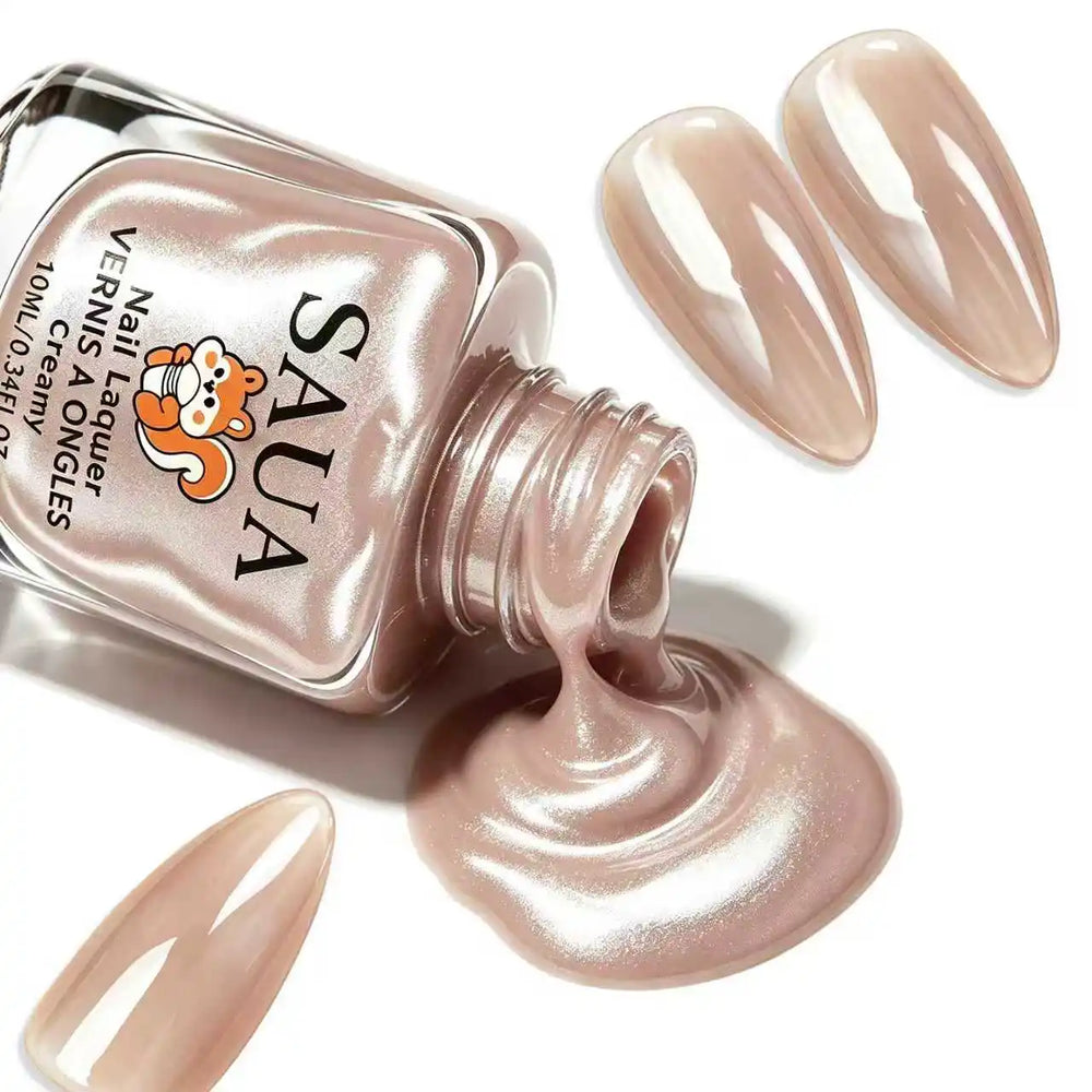 Champagne Pearl Nail Polish, 10ml | Braviixx