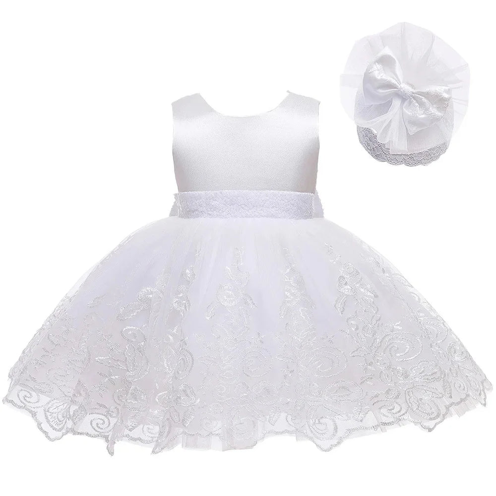 Baby Girls Princess Party Dress | Sleeveless Bow Ball Gown | 3M–24M | Braviixx