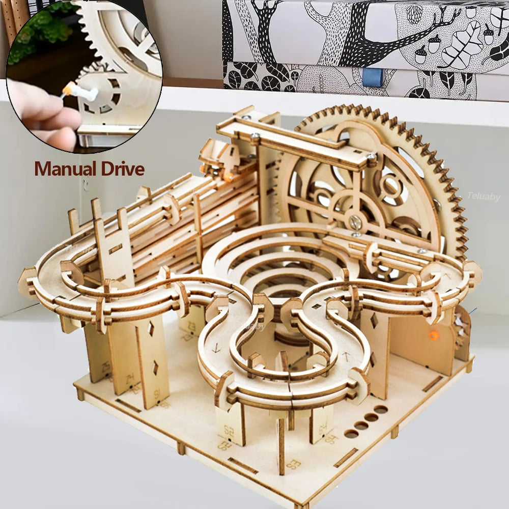 3D Wooden Marble Run Puzzle Kit | Braviixx
