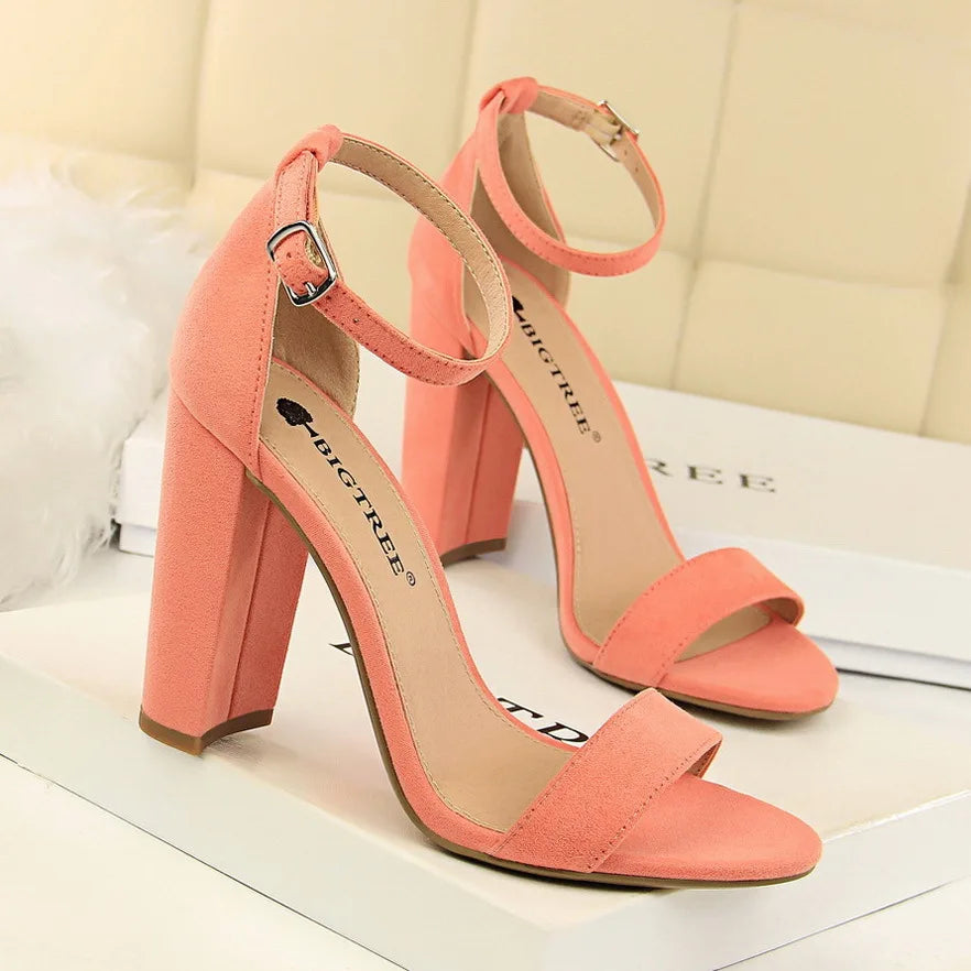 Ankle-Strap Block Heel Sandals | Open-Toe Occasion Shoes | Braviixx