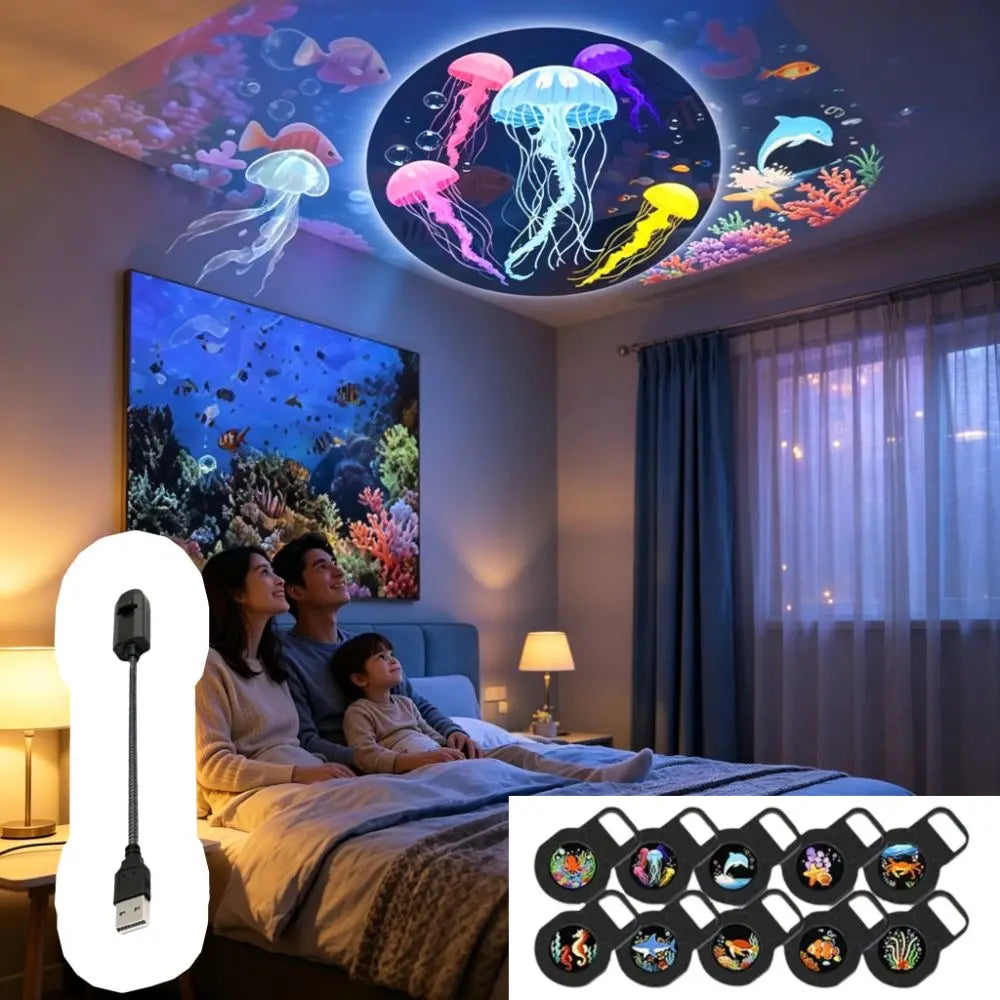 Ocean Projection Light | USB & Rotating Lamp Options | Braviixx